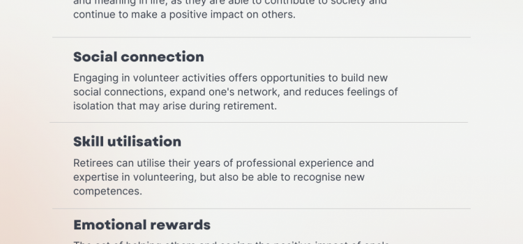 CONVOLUT Volunteering during retirement